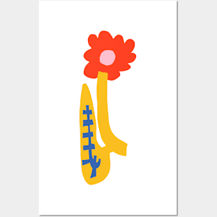 Abstract Flower Posters and Art